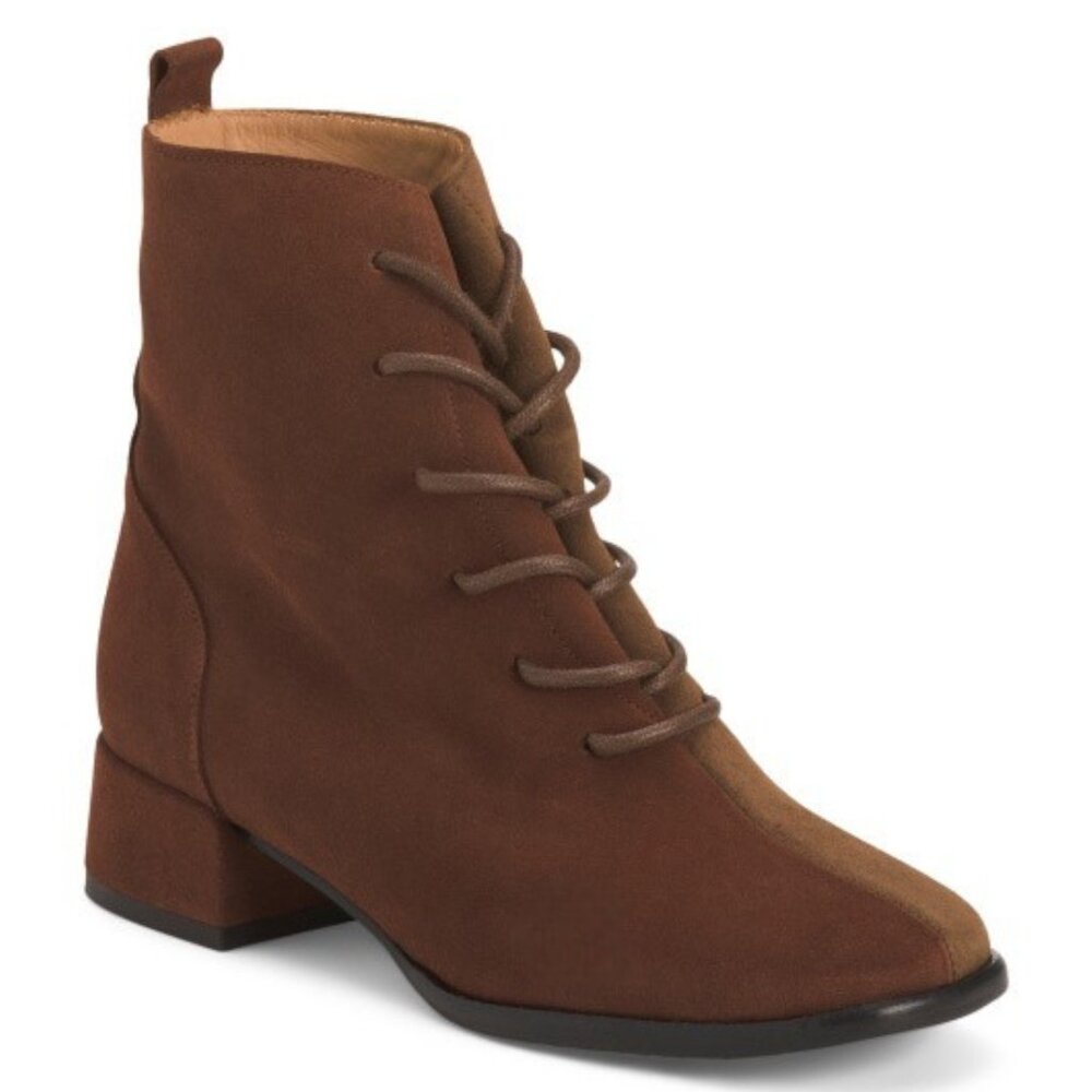 NAGUISA Made In Spain Suede Indus Heeled Booties